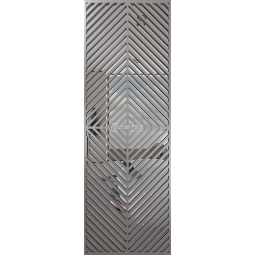 Дверь алюминиевая GABITEX 24 TRANSPARENT CLEAR│CHROME MATT