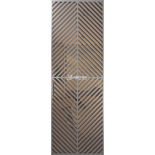 Дверь алюминиевая GABITEX 24 BRONZE│CHROME MATT