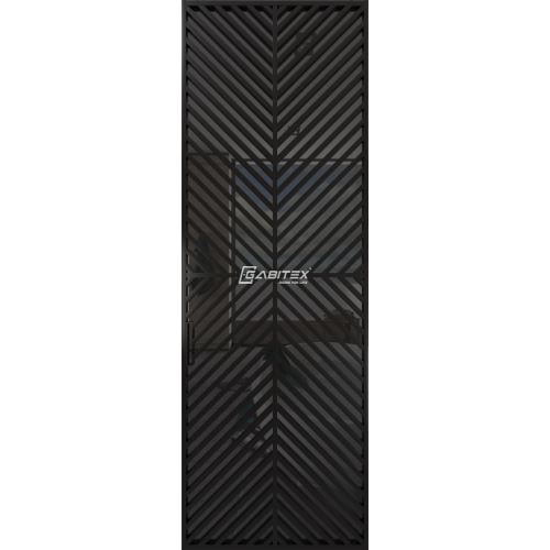 Дверь алюминиевая GABITEX 25 GREY│BLACK EDITION
