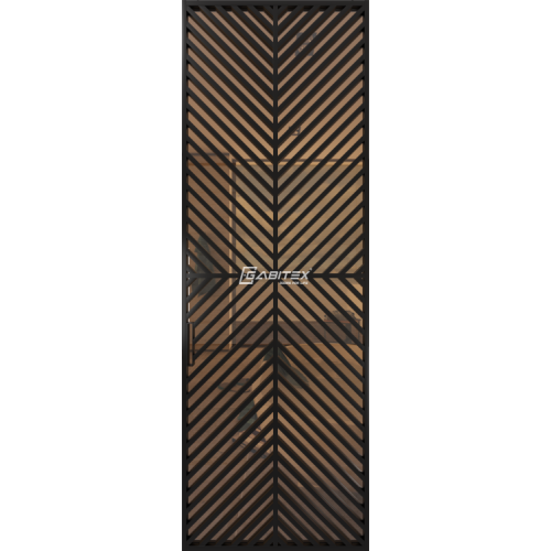 Дверь алюминиевая GABITEX 25 BRONZE│BLACK EDITION