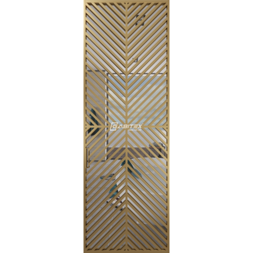 Дверь алюминиевая GABITEX 25 TRANSPARENT CLEAR│GOLD MATT