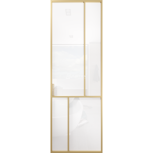 Дверь алюминиевая GABITEX 26 BIANCO│GOLD MATT