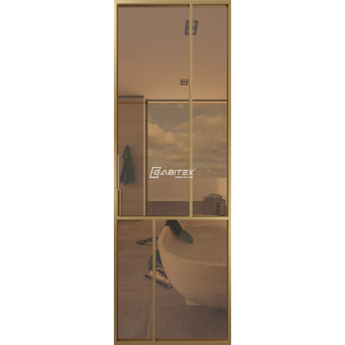 Дверь алюминиевая GABITEX 26 BRONZE│GOLD MATT