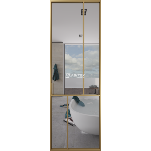 Дверь алюминиевая GABITEX 26 TRANSPARENT CLEAR│GOLD MATT