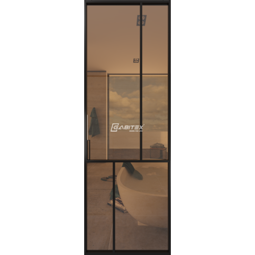 Дверь алюминиевая GABITEX 26 BRONZE│BLACK EDITION