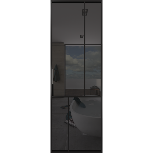Дверь алюминиевая GABITEX 26 GREY│BLACK EDITION