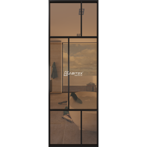 Дверь алюминиевая GABITEX 27 BRONZE│BLACK EDITION