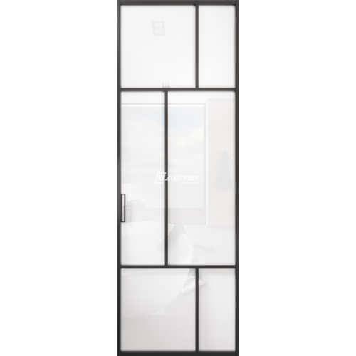 Дверь алюминиевая GABITEX 27 BIANCO│BLACK EDITION
