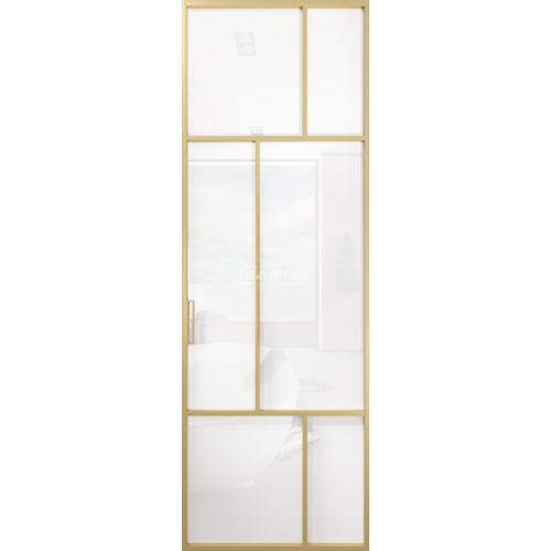 Дверь алюминиевая GABITEX 27 BIANCO│GOLD MATT