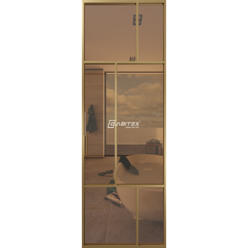 Дверь алюминиевая GABITEX 27 BRONZE│GOLD MATT