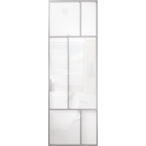 Дверь алюминиевая GABITEX 27 BIANCO│CHROME MATT
