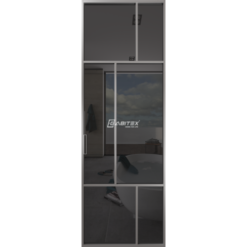 Дверь алюминиевая GABITEX 27 GREY│CHROME MATT
