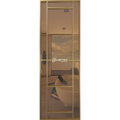 Дверь алюминиевая GABITEX 28 BRONZE│GOLD MATT