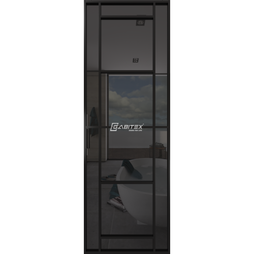 Дверь алюминиевая GABITEX 28 GREY│BLACK EDITION