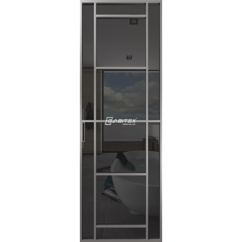 Дверь алюминиевая GABITEX 28 GREY│CHROME MATT