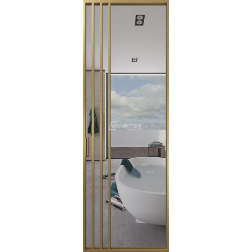 Дверь алюминиевая GABITEX 29 TRANSPARENT CLEAR│GOLD MATT