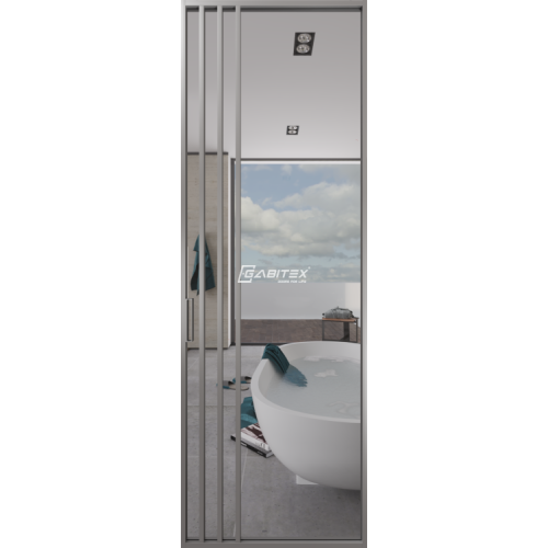 Дверь алюминиевая GABITEX 29 TRANSPARENT CLEAR│CHROME MATT