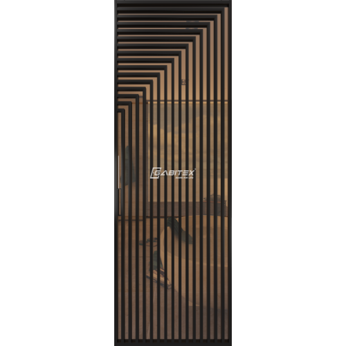 Дверь алюминиевая GABITEX 30 BRONZE│BLACK EDITION