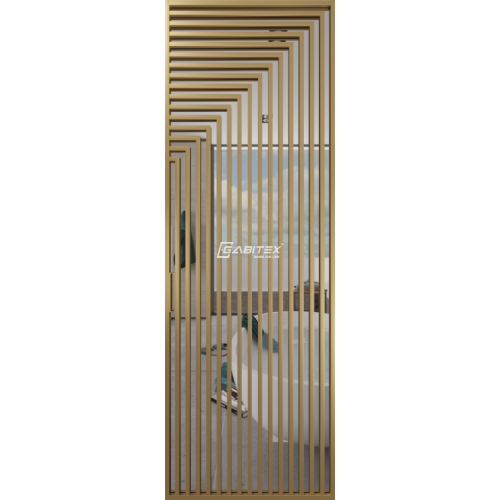 Дверь алюминиевая GABITEX 30 TRANSPARENT CLEAR│GOLD MATT