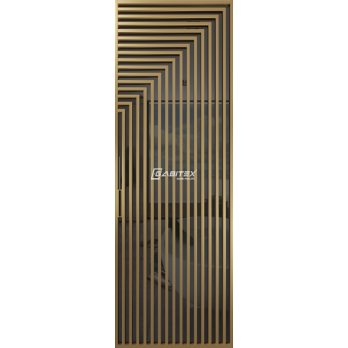 Дверь алюминиевая GABITEX 30 GREY│GOLD MATT