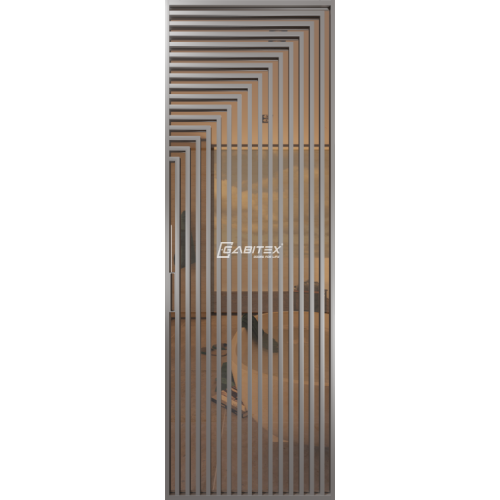Дверь алюминиевая GABITEX 30 BRONZE│CHROME MATT