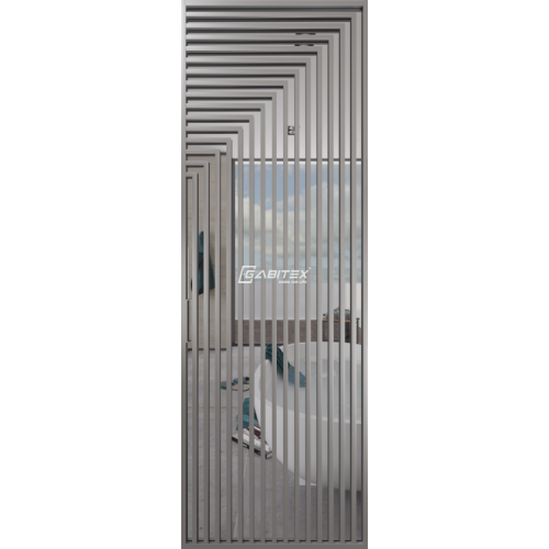 Дверь алюминиевая GABITEX 30 TRANSPARENT CLEAR│CHROME MATT