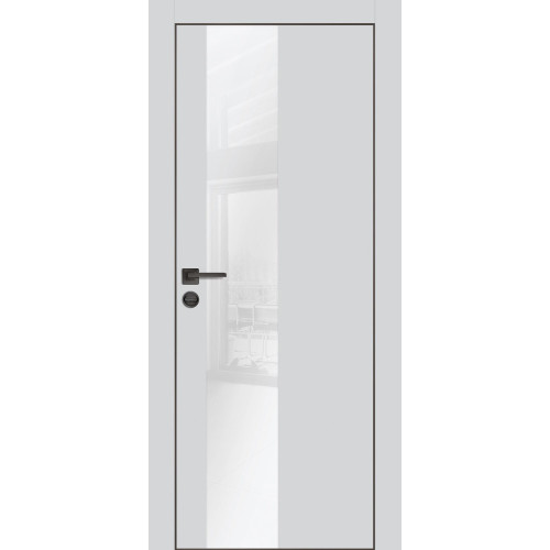 Дверь Profilo Porte PX-6 черная кромка Серый матовый купить